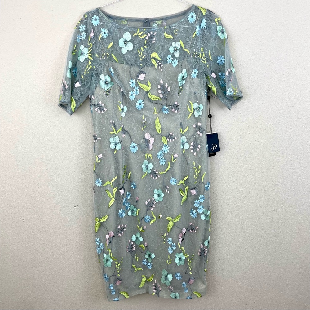 Adrianna Papell embroidered sheath dress